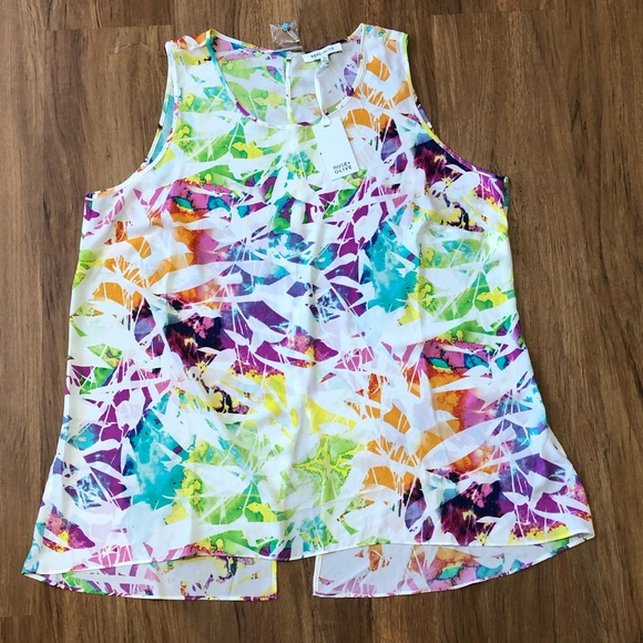 NWT ROSE + OLIVE Abstract Sleeveless Top Sz 2X - Picture 5 of 8